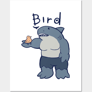 King Shark says Bird Posters and Art